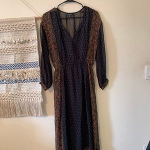 Lucky Brand long sleeve midi dress